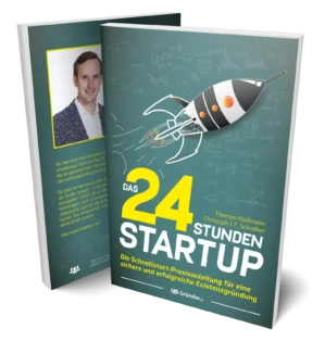 Das 24 Stunden Startup Softcover mit Frontansicht, Rückseite und Autor Thomas Klußmann