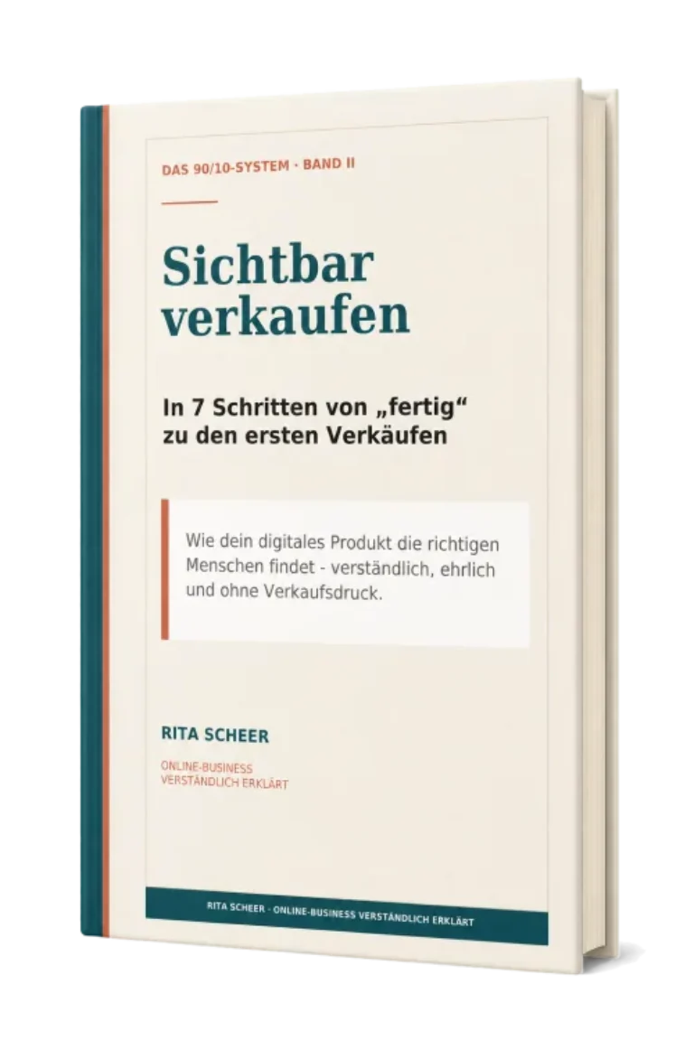 Das 90/10-System – Workbook zum Online-Verkauf von Rita Scheer