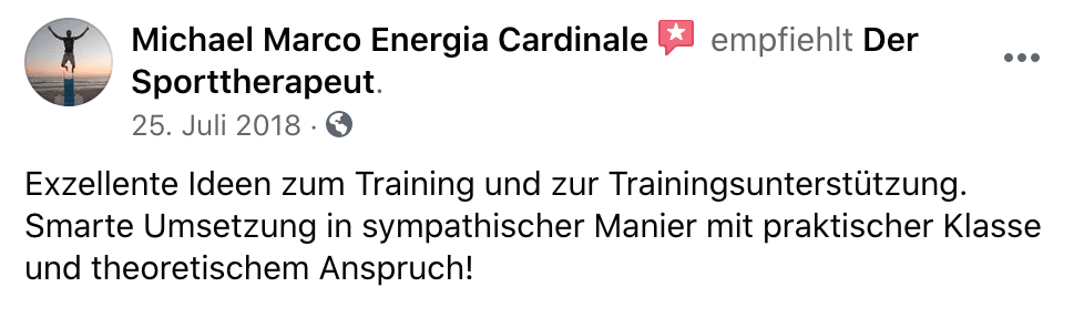 Kundenstimme von Michael Marco Energia Cardinale über Trainingsideen