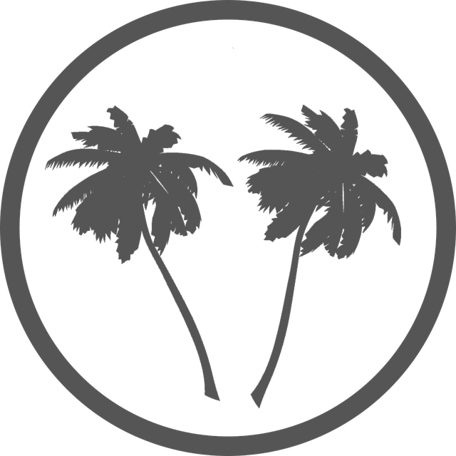 Icon zwei Palmen für Entspannung, Lifestyle und Urlaubsthematik