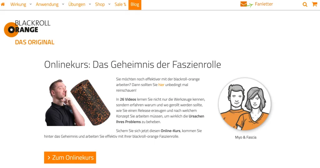 Blackroll Orange Faszien Dirk Beckmann