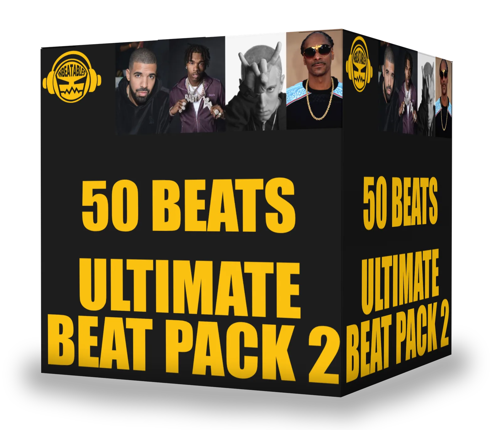 Das grösste und umfangreichste Rap-Tutorial 10 BeatPack2 Box Produktmockup RAP-TUTORIAL XXL