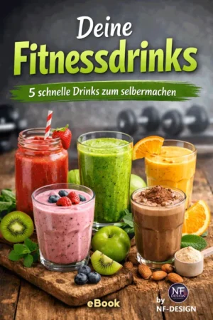 E-Book Cover Deine Fitnessdrinks mobiles Format mit 5 Getränken