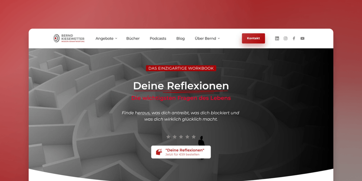E-Book-Cover Deine Reflexionen – Für ein glückliches Leben von Bernd Kiesewetter