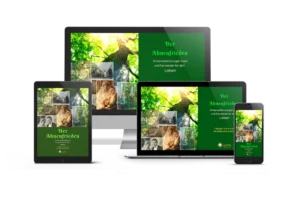 Der Ahnenfrieden Responsive Design Mockup auf Tablet, Desktop, Laptop und Smartphone