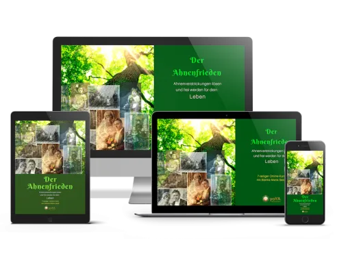 Der Ahnenfrieden Responsive Design Mockup auf Tablet, Desktop, Laptop und Smartphone