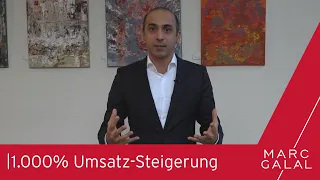 Thumbnail: Marc Galal sprechend mit Umsatz-Steigerung Text