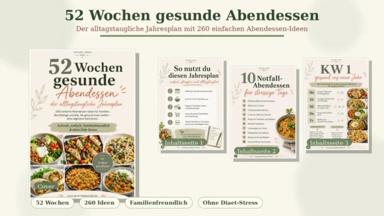 Der gesunde Abendessen-Jahresplan – E-Book mit Wochenplänen