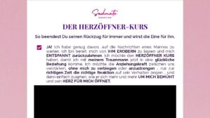 Der Herzöffner-Kurs – Ansicht der Verkaufsseite