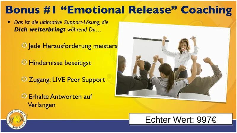 Bonus #1 Emotional Release Coaching mit Frau und Team, gelber Hintergrund