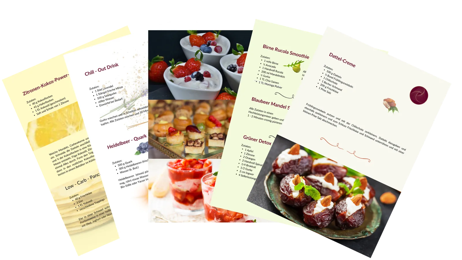 Galerie-Bild Buchausschnitte mit Rezepten, Rezeptfotos und Zutatenlisten