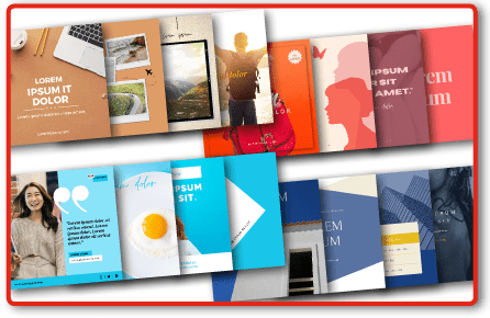 Galerie: Canva-Vorlagen für 12 Archetypen in Social Media Mehrfarbiges Design-Set