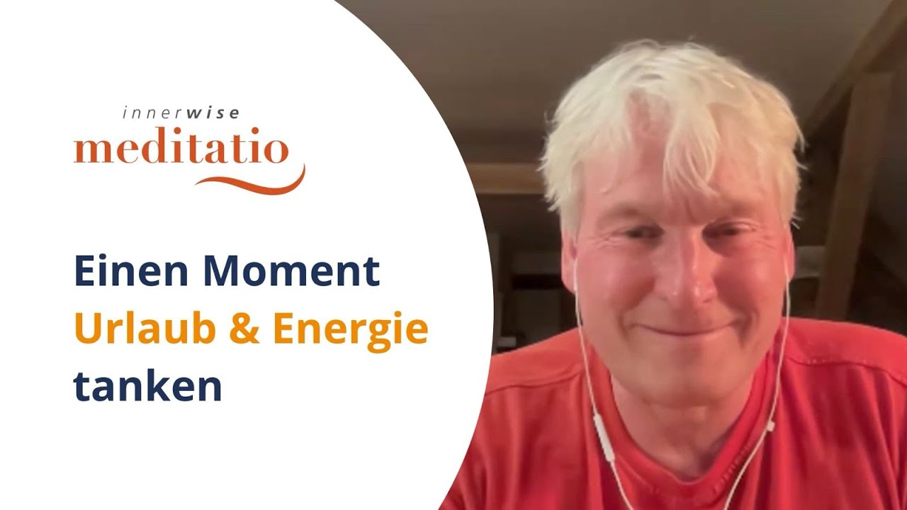 Videostandbild mit Uwe Albrecht und innerwise meditatio Logo, Thema innere Stille