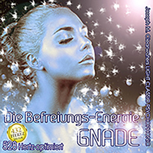 Audio-Cover Die Befreiungs-Energie Gnade mit blauem Frauengesicht und Sternen