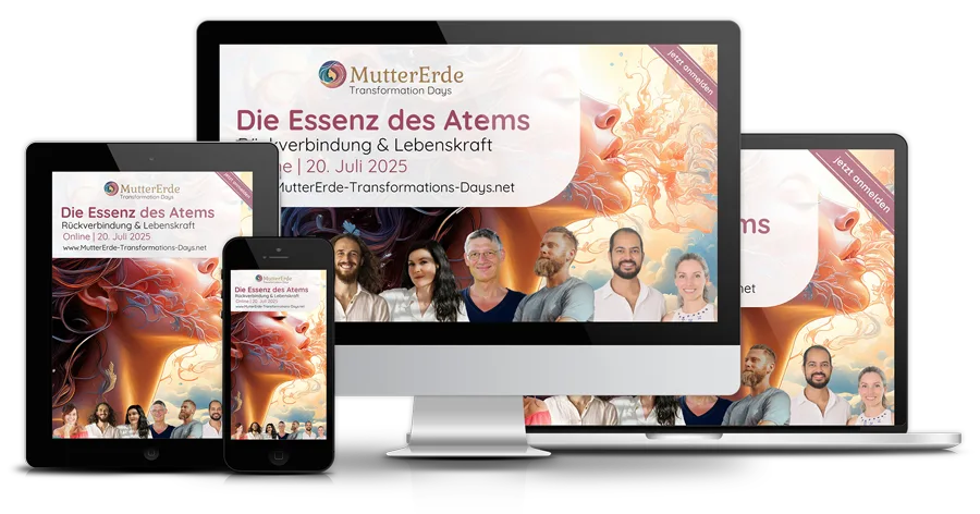 Responsive Mockup des Online-Kurses auf Desktop, Tablet und Mobilgeräten