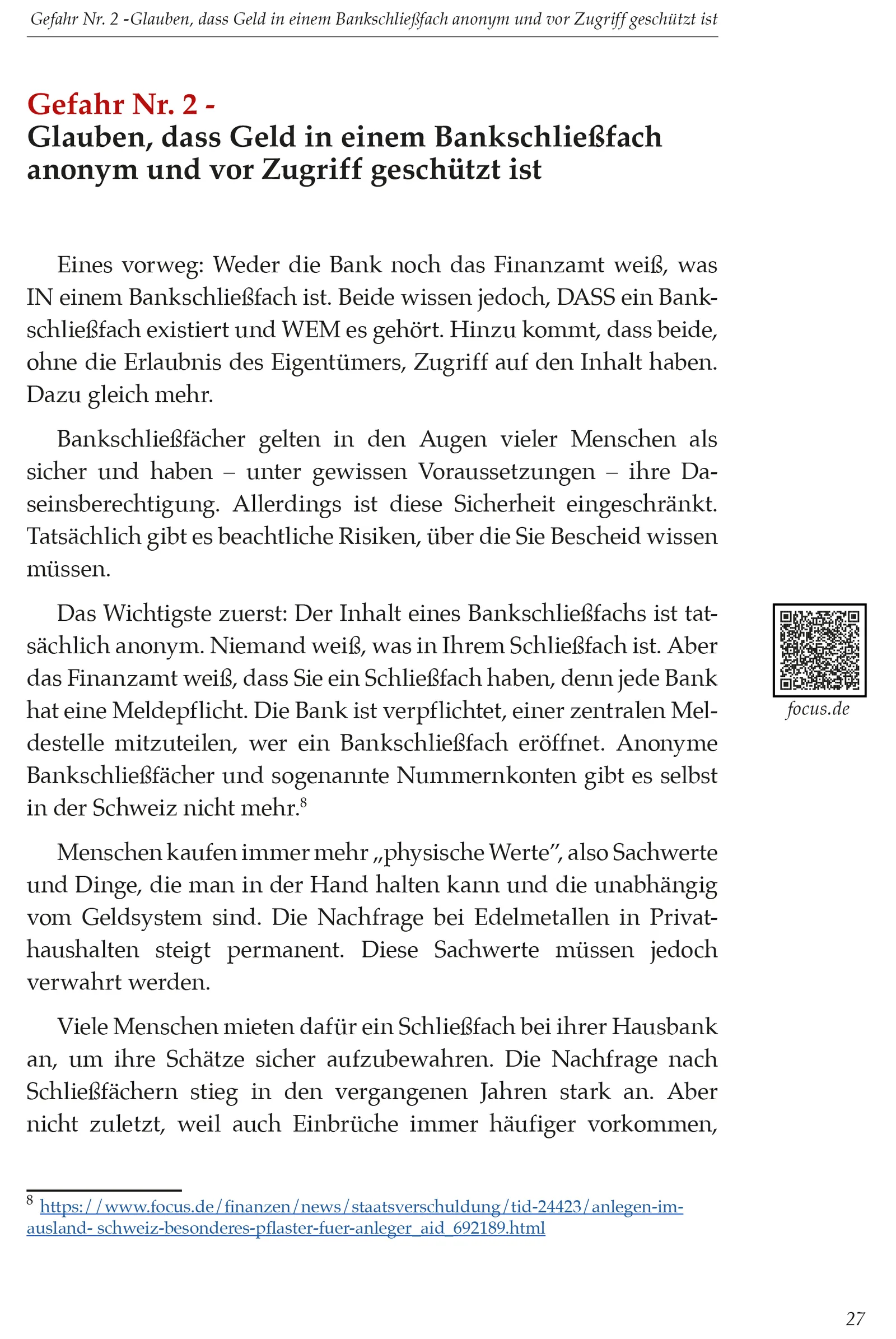 Buchseite 2 Die größten Gefahren für Ihr Vermögen Inhaltsverzeichnis