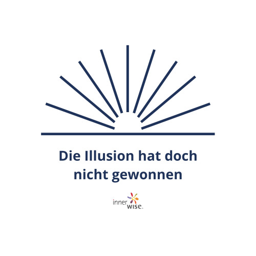 Hero-Grafik mit Sonnenstrahlen-Symbol und Text, Innerwise-Logo darunter