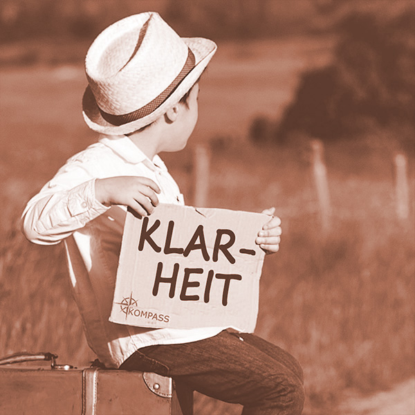 Coaching-Mockup Die Weggefährten mit Klarheit-Symbol