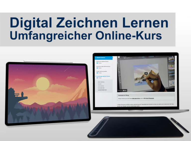 Digital Zeichnen lernen – Videotraining für Tablet und PC