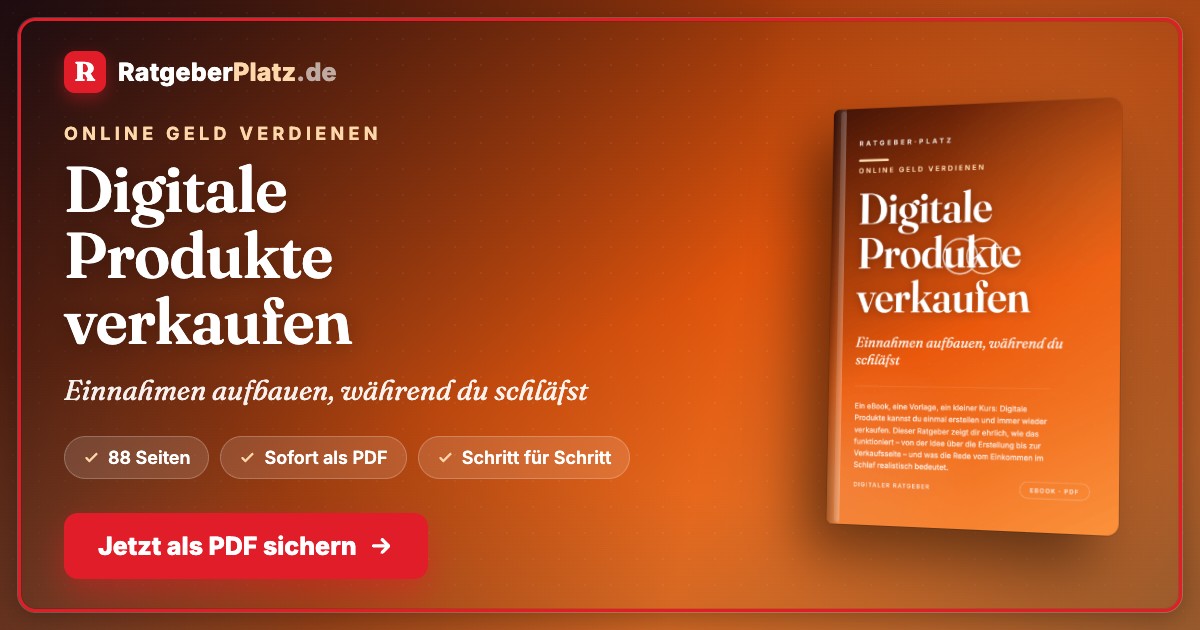 E-Book Mockup Digitale Produkte verkaufen von Ratgeberplatz
