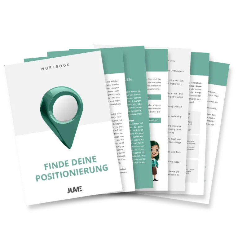 Digitales Workbook „Finde deine Positionierung von Studio JUMÉ
