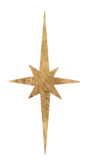 Goldenes Achtspitzen-Stern-Symbol auf weißem Hintergrund