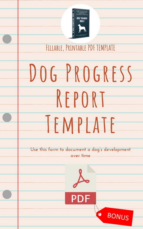 Dog Progress Report Template als ausfüllbare PDF-Vorlage zur Dokumentation