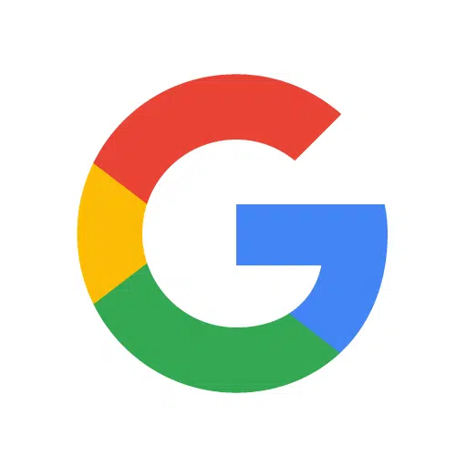 Google G Logo in Rot, Gelb, Blau und Grün auf weißem Hintergrund
