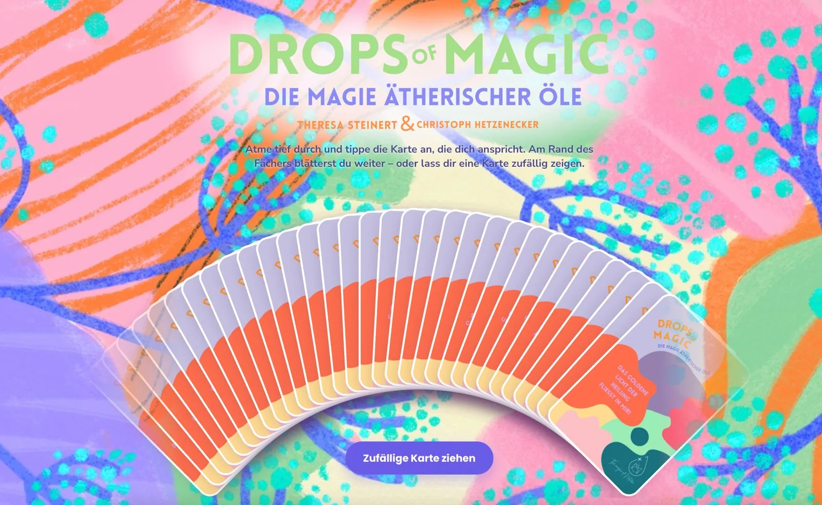Web-App Kartendeck Drops of Magic - Die Magie ätherischer Öle