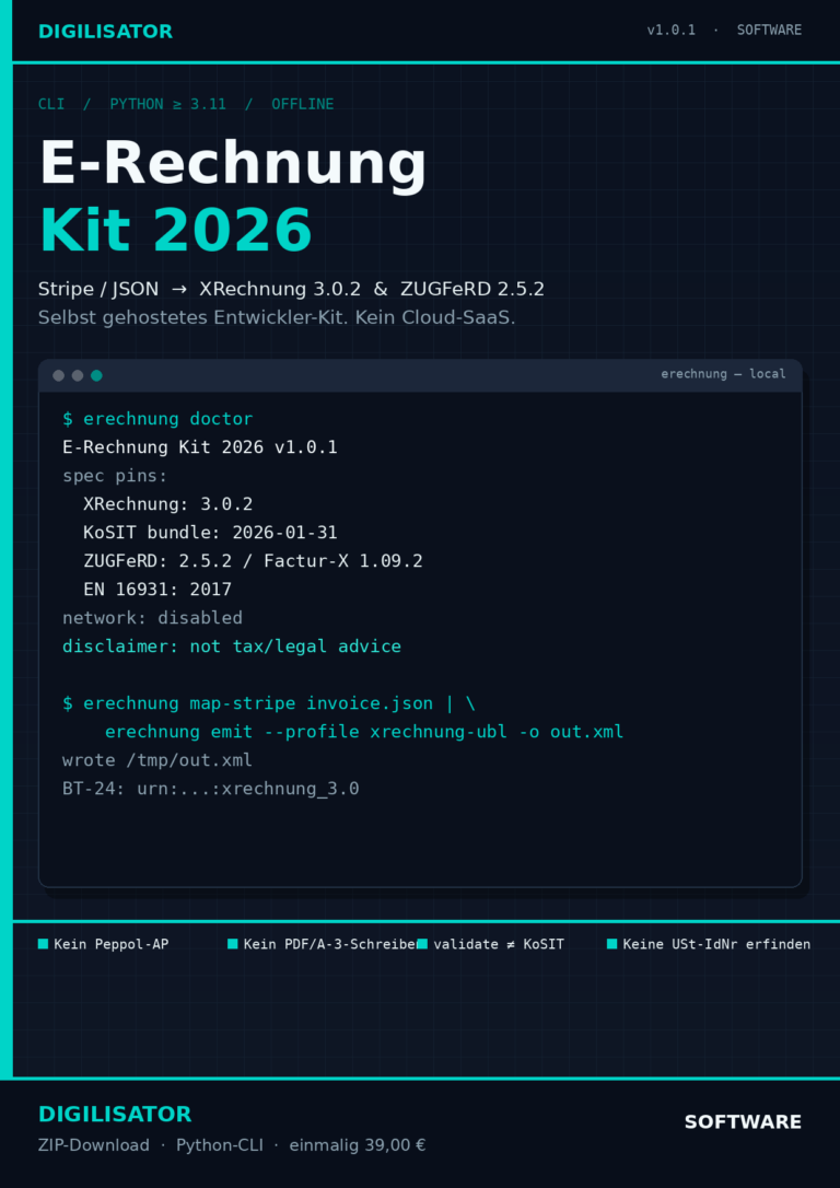 E-Rechnung Kit 2026 – Python-CLI