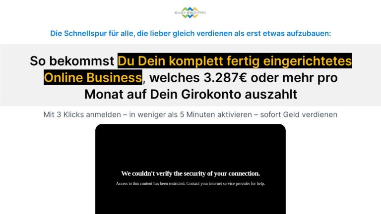 Easy Ebiz Pro – Mitgliedschaft für Online-Business von Gunnar Kessler