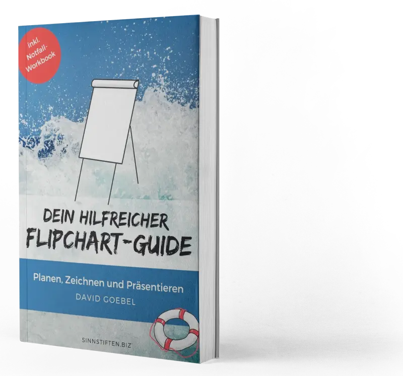 eBook-Produktabbildung Flipchart-Guide als 3D-Buchcover mit perspektivischer Darstellung