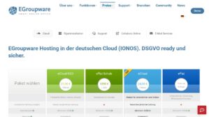 EGroupware – Online Collaboration Software – Ansicht der Verkaufsseite