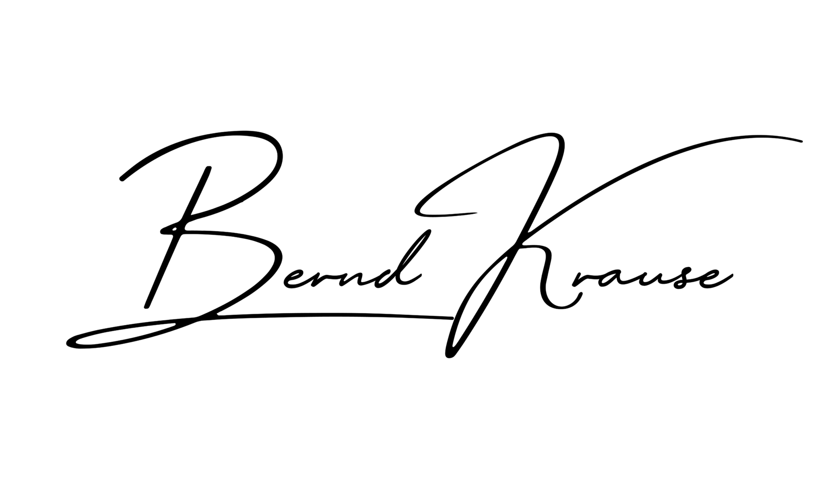 Handschriftliche Signatur Bernd Krause auf weißem Hintergrund
