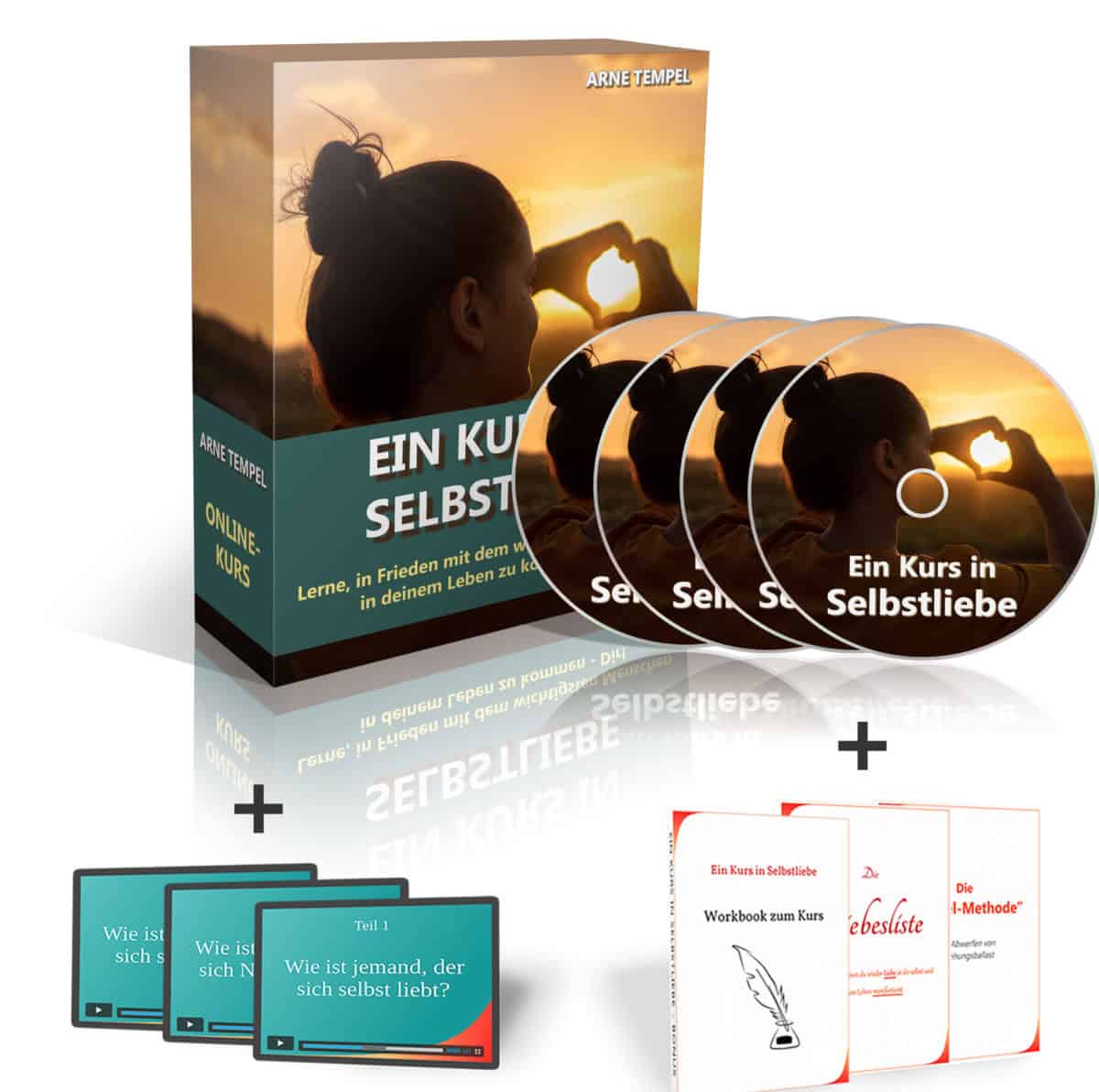 Komplettes Produktpaket Ein Kurs in Selbstliebe mit DVDs, Workbook, Bonus-Ebooks und Video-Module