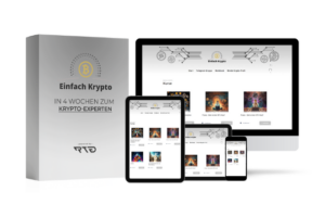 Einfach Krypto Produktbox mit Übersicht auf Desktop-, Tablet- und Smartphone-Bildschirmen
