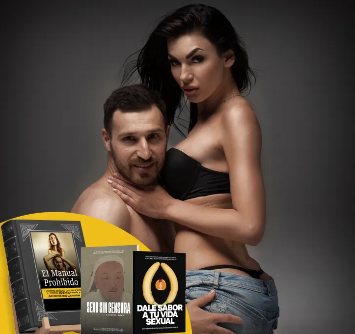 Paar mit E-Book-Produkten: El Manual Prohibido, Seno Sin Censura und Dale Sabor a tu Vida Sexual