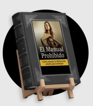 El Manual Prohibido: Buch-Mockup auf Ständer – cómo vencer la disfunción eréctil para siempre
