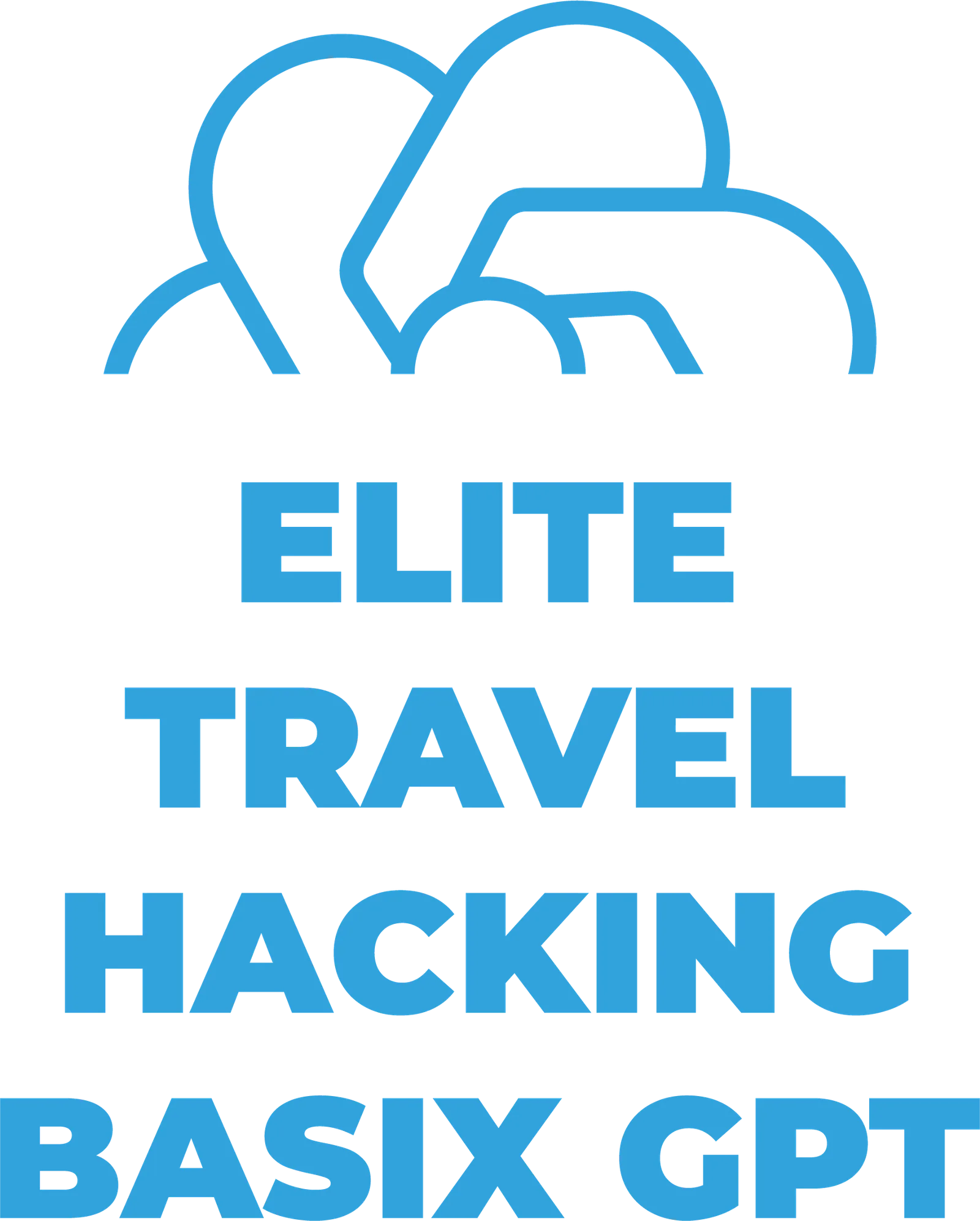 Elite Travelhacking BasiX GPT Logo mit Häuser-Symbol