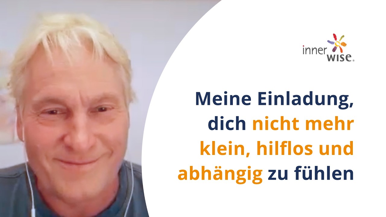 Uwe Albrecht Portrait mit Text: Meine Einladung, dich nicht mehr klein, hilflos und abhängig zu fühlen
