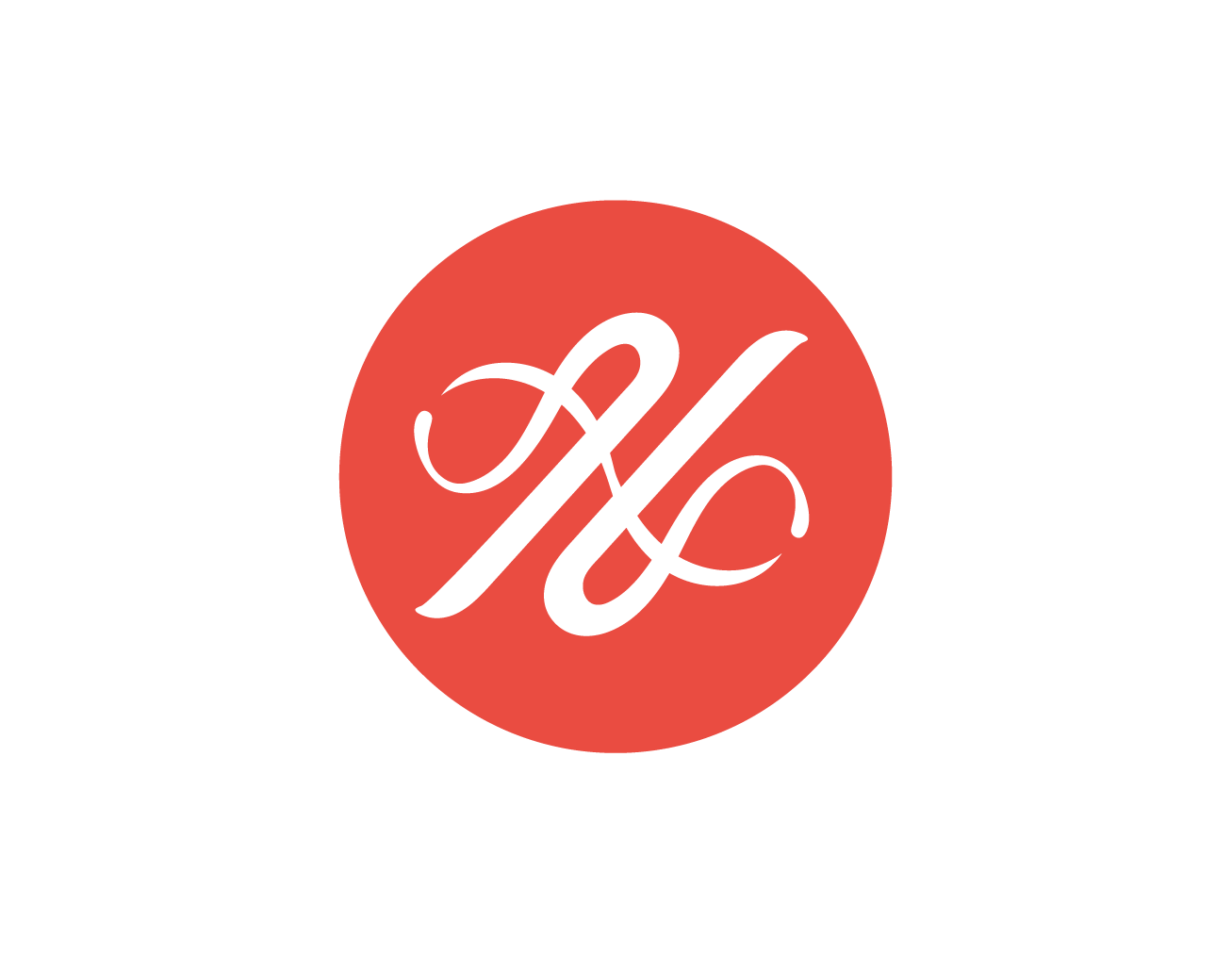 Almalux Studio Logo – stilisiertes 'A' in Weiß auf rotem Kreis