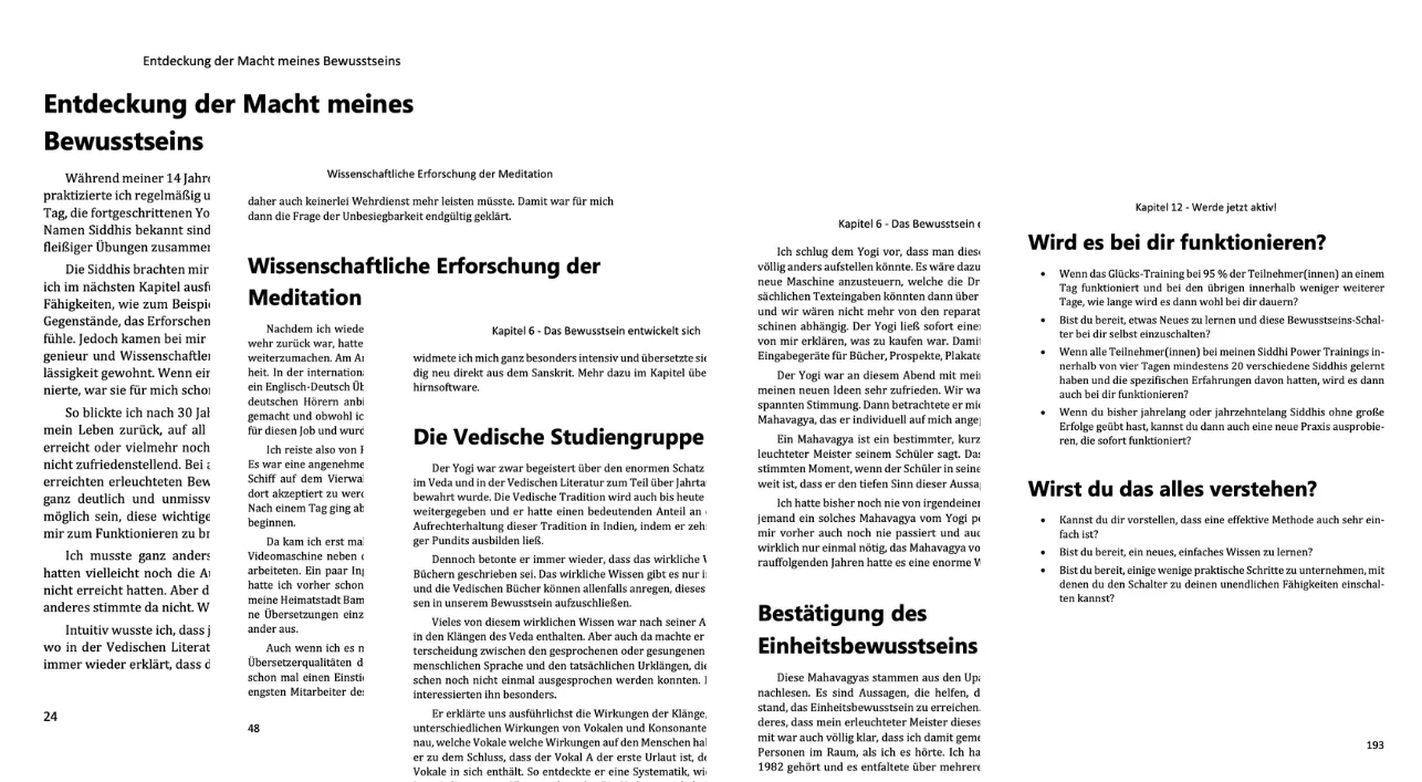 Buchauszug aus Entdecke die Macht des Bewusstseins