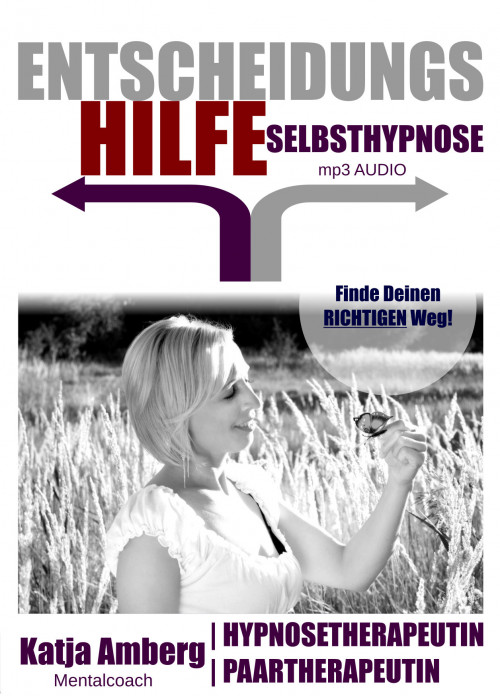 Entscheidungshilfe Selbsthypnose Produktcover Mobilversion mit Frau im Weizenfeld
