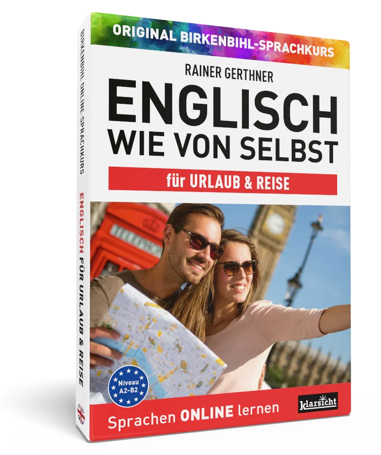 Englisch wie von selbst für Urlaub & Reise, Rainer Gerthner, Online-Sprachkurs Cover mit Paar vor Big Ben