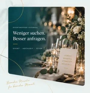 Event- und Hochzeitsdienstleister in professionellem Setting, Inner Circle Community