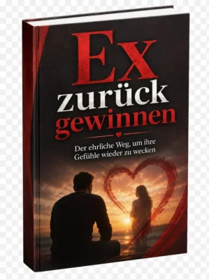 Ex zurück gewinnen – Buch-Cover mit rotem Titel und Paar bei Sonnenuntergang