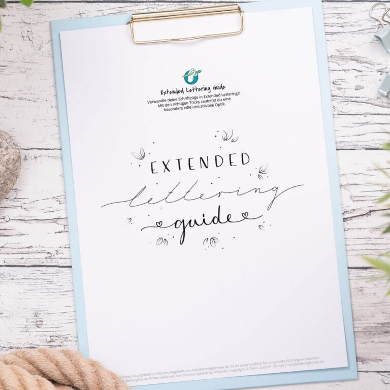 Extended Lettering Guide – E-Book zu breiten Schriftzügen