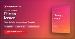 Flirten lernen E-Book Cover mit Titel und Autor Ratgeberplatz