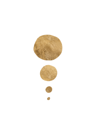 Folge deinem Herzen – Community für Intuition von Sarah Jane Rogalski 5 Goldene illustrative Kreise in absteigender Größe, minimalistische Gestaltung