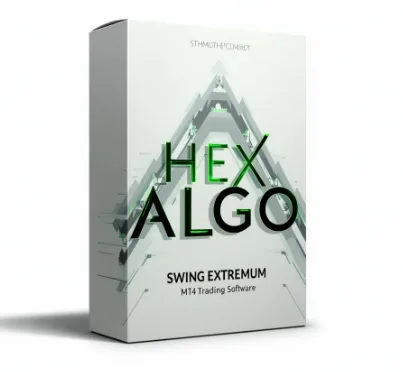 HEX ALGO Swing Extremum MT4 Trading Software Produktbox 3D-Ansicht